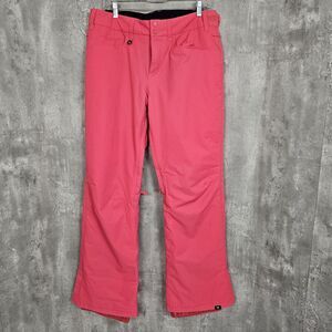 Roxy Womens L DryFlight Tech Backyard Lined Ski Snow Pants Hot Pink Snowboarding